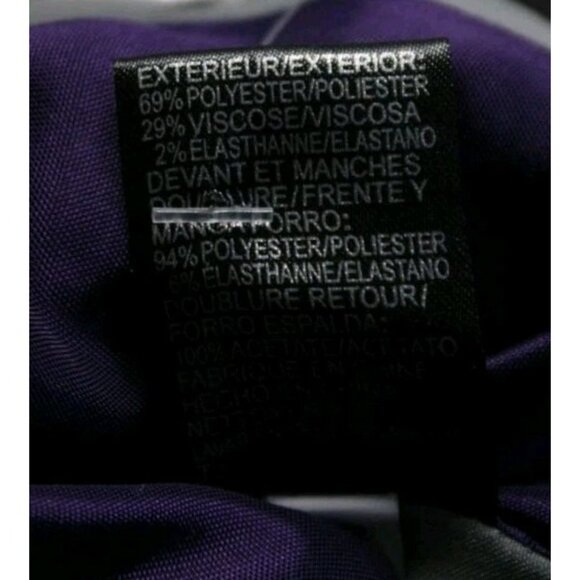 Tahari Arthur S. Levine Career 2 Button Plaid Blazer Gray Purple Lined Size 6P - Picture 8 of 8